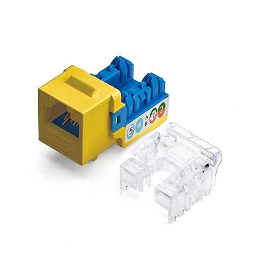trueCABLE Cat6A Keystone Jack, Unshielded, 90 Degree Punch-Down, UL Listed by trueCABLE