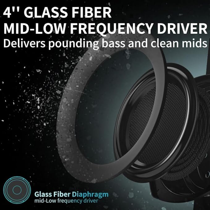 Bluetooth Bookshelf Speakers, 75W Powered Active Speaker - Image 4