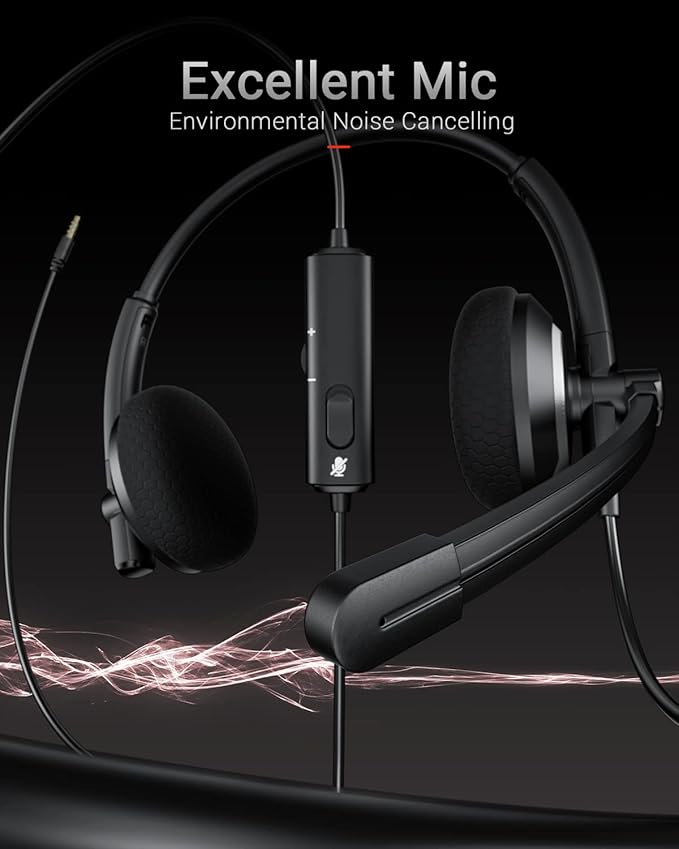 Wired Headset with Microphone for PC Laptop - Image 2