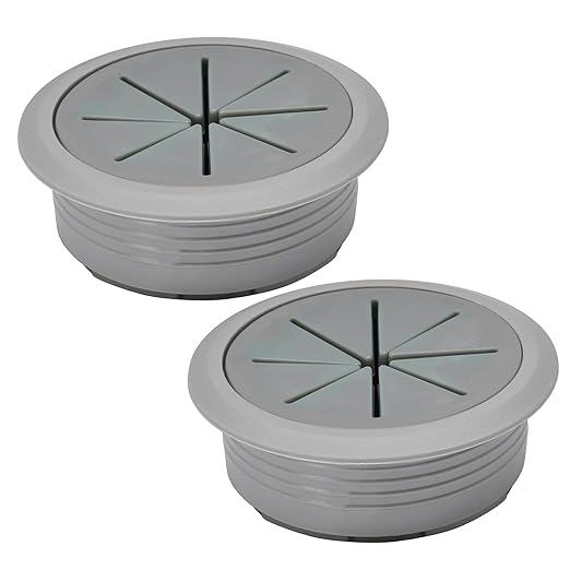 2 Pcs Desk Grommet 2-1/16" / 53 mm, Desk Hole Cover by EASYEAH