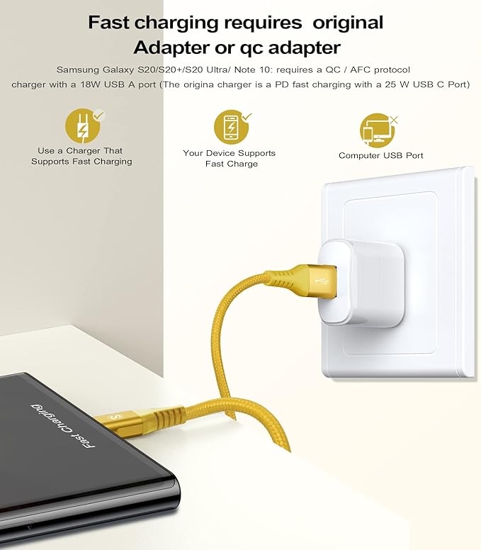 sweguard USB Type C Charger Cable iPhone 16 Charger Nylon Braided Cord - Image 3
