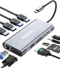 USB C HUB, USB C Adapter 11 in 1 Dongle by Aplimln