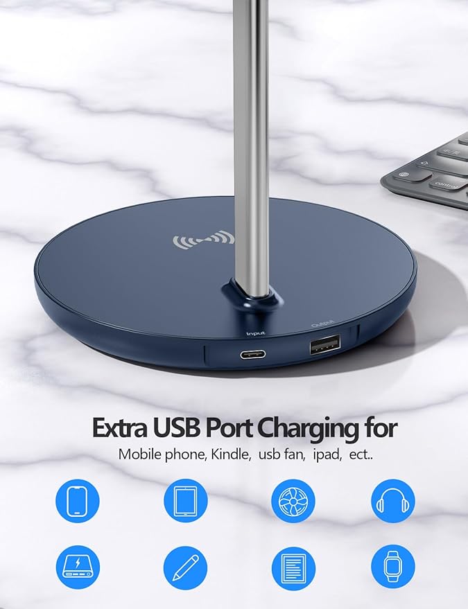Miroddi Headphone Stand with Wireless Charger, Independent USB Charging Port - Image 5