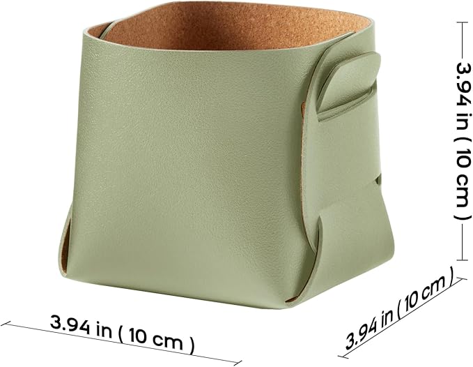 HOMIEAZICOZI 2-Pack Cork Leather Desk Accessories Storage - Image 3