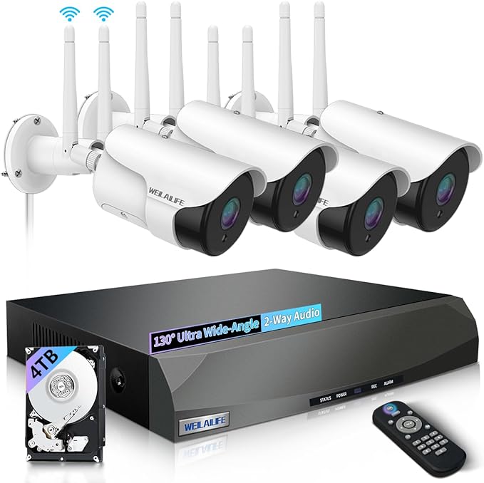 WEILAILIFE 【Dual Antenna Enhanced & 2-Way Audio】 Outdoor Wireless Security by WEILAILIFE