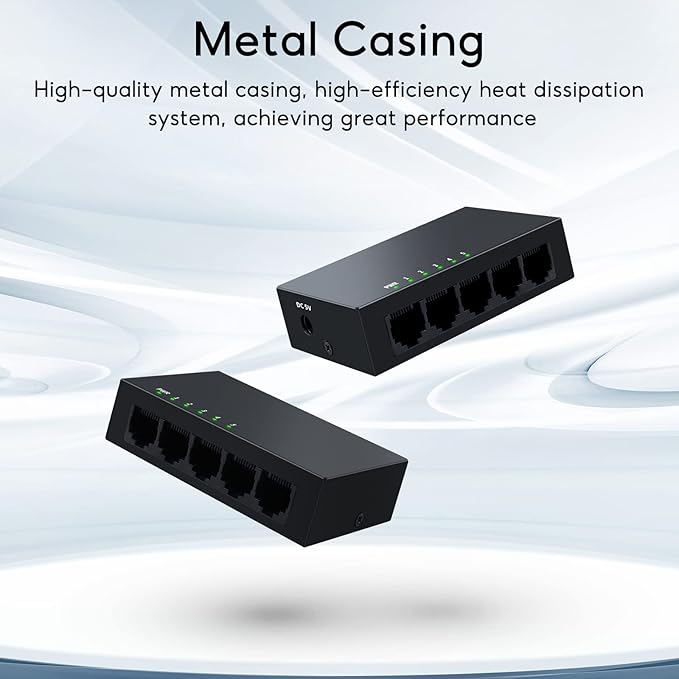SODOLA 5 Port Gigabit Ethernet Switch|Mini Metal Housing - Image 3