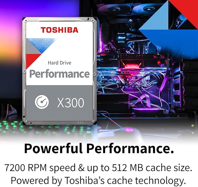 Toshiba X300 8TB Performance & Gaming 3.5-Inch Internal Hard Drive – CMR SATA 6 - Image 3