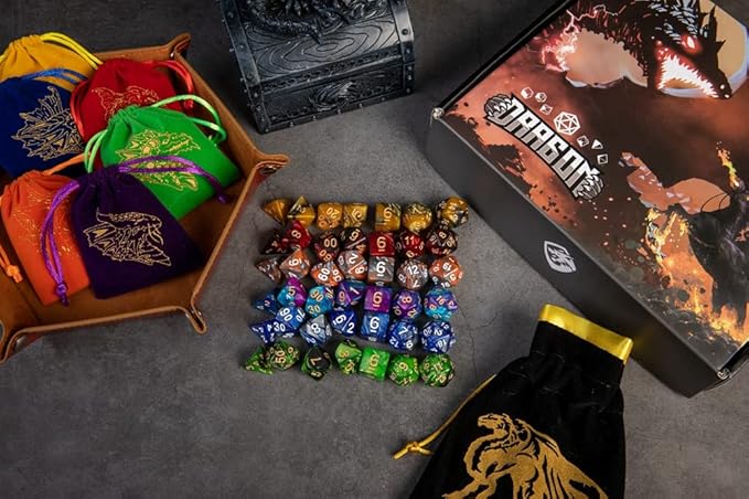 DND Dice Set 42 Pcs Polyhedral Dungeons and Dragons Rolling Dice - Image 2