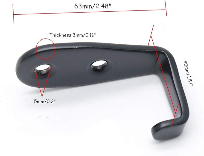 Flyisland Wall Hooks 8 Pcs, Coat Hooks Garage Hook Wall Mounted Hat Hangger - Image 3