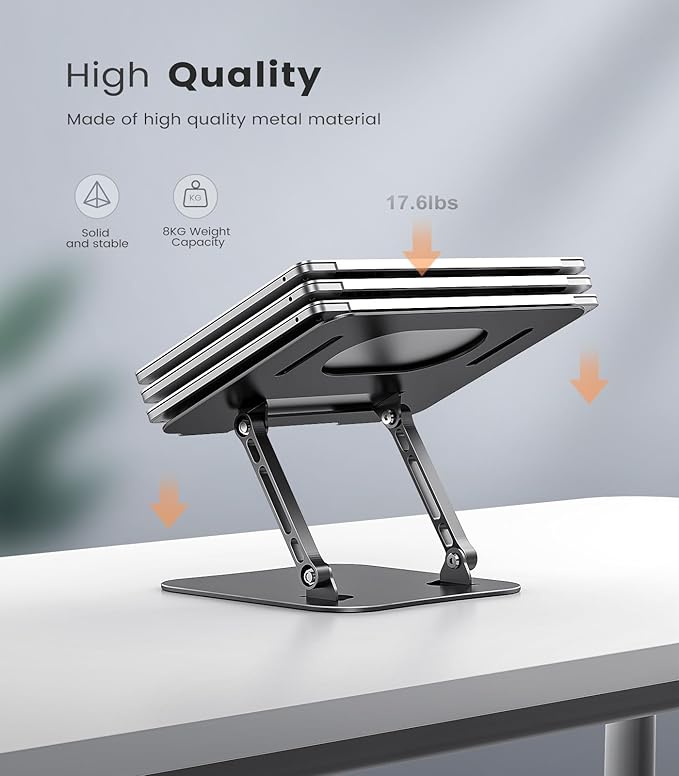 Adjustable Laptop Stand for Desk, Aluminum Portable Laptop Stand, Lightweight - Image 5