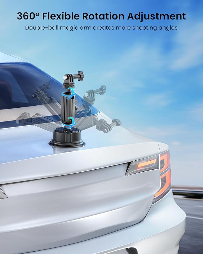 Suction Cup Mount for Car Camera Mounts for Go Pro Car Mount Windshield Mount - Image 3