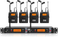 XTUGA RW2080 Wireless in Ear Monitor System 4 Bodypacks UHF IEM System by XTUGA