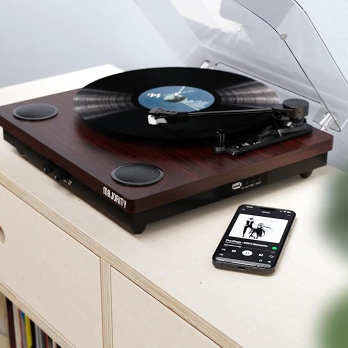 Vinyl Record Player with Bluetooth 5.3 in & Out | Record Player with Speakers & - Image 2