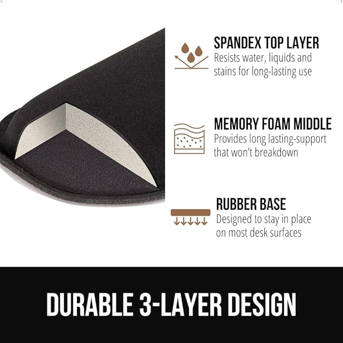 GORILLA GRIP Silky Gel Memory Foam Wrist Rest - Image 5