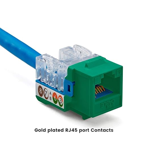 trueCABLE Cat6 Keystone Jack, Unshielded, 90 Degree Punch-Down, PoE++ 100W - Image 6