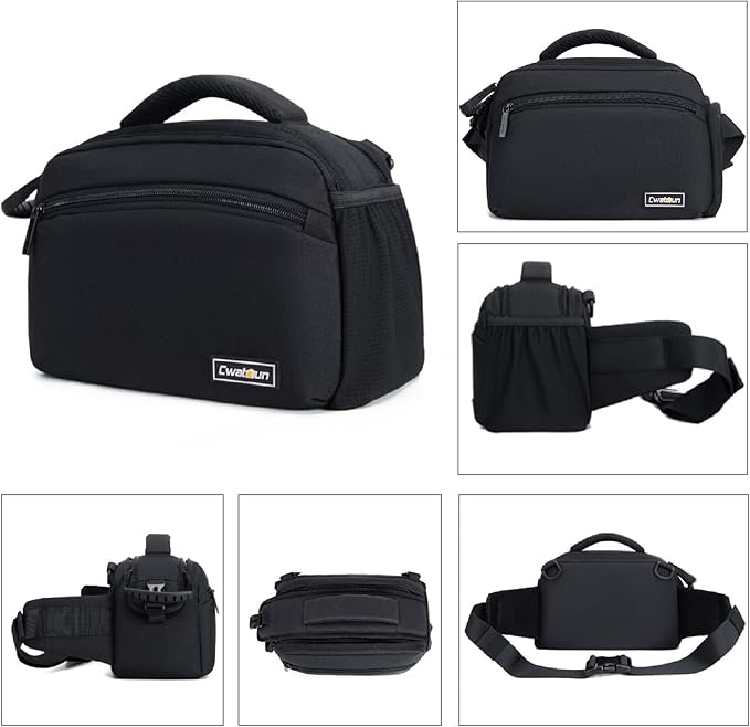 Cwatcun Waist Camera Case DSLR SLR Bag Sling Shoulder Camera Bag Water - Image 9