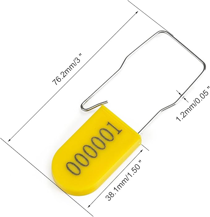 50PCS Plastic Padlock Security Seals Metal Wire Padlocks Electric Meter Seal - Image 3