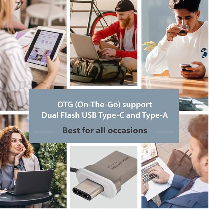 GIGASTONE 32GB Nano Luxus Dual Drive, Z50 USB 3.2 Gen 1, 2-in-1 USB-A & Type-C - Image 6