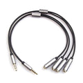 REXUS Grey 2-Pack 3.5mm Y Splitter Stereo Audio Cable 4-Pole Male to 2 Female by REXUS