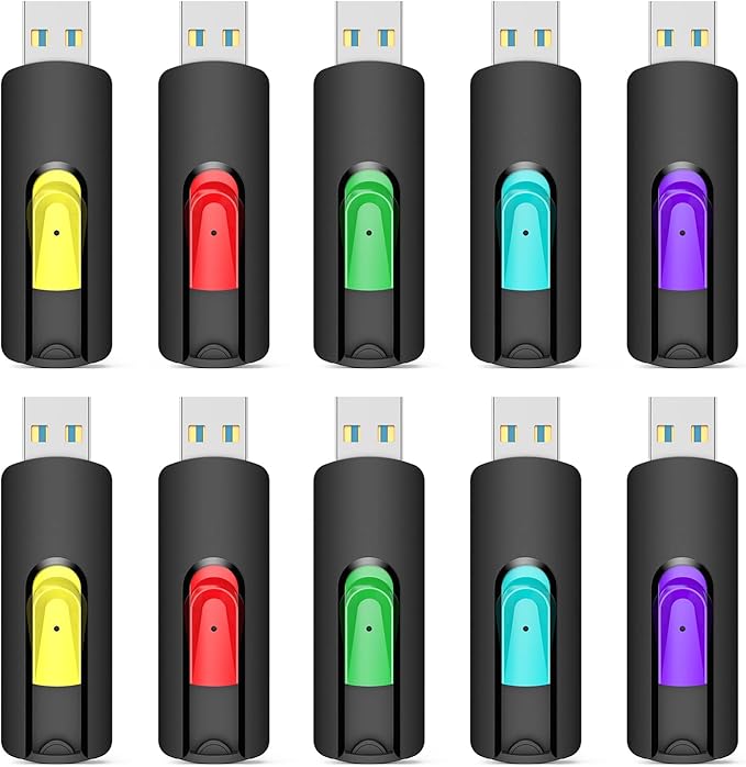 Aiibe 10 Pack 64GB Flash Drive USB Drive 64GB USB Flash Drives Thumb Drives USB by Aiibe