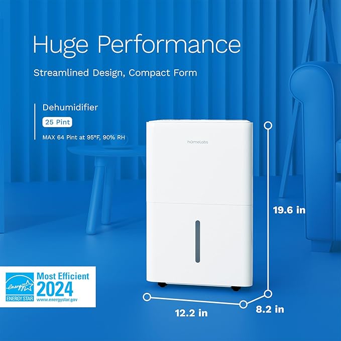 hOmeLabs 25 Pint Wi-Fi Dehumidifier - Image 2