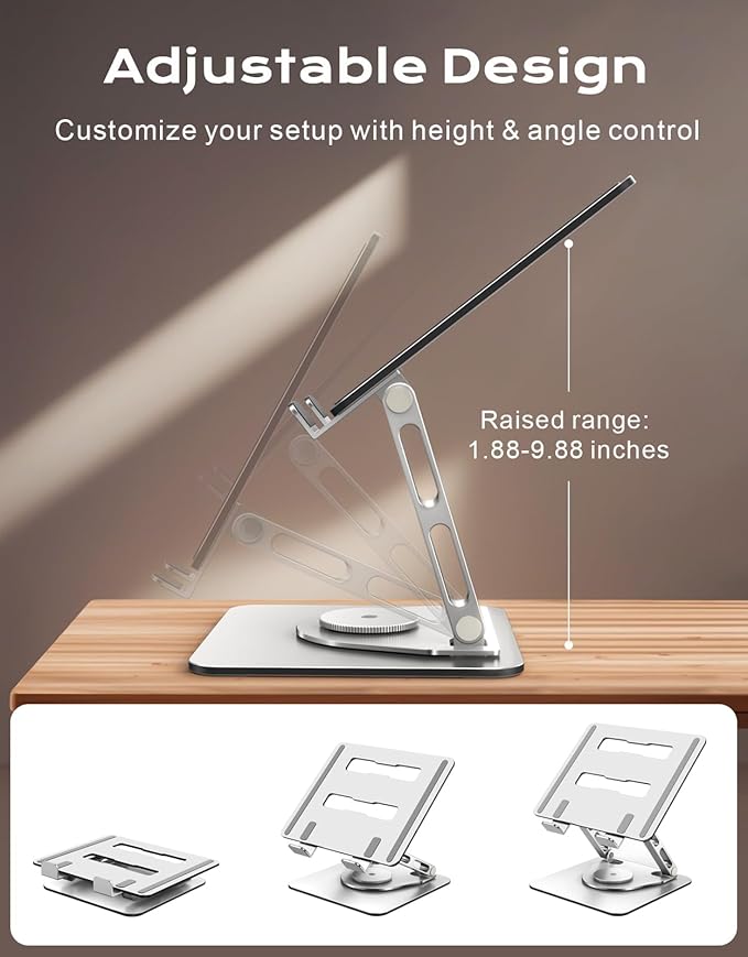 Laptop Stand for Desk 360° Flexible Rotating, Ergonomic Adjustable Laptop Riser - Image 5