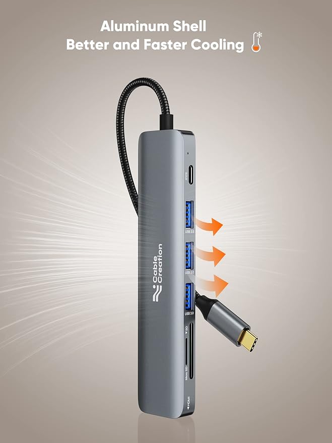 USB C Hub Multiport Adapter, CableCreation 7-in-1 USB C HDMI Hub - Image 7