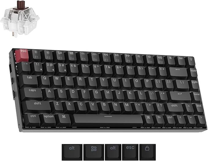 Keychron K2 75% Layout QMK Wireless and Wired Options Mechanical Keyboard Super by Keychron