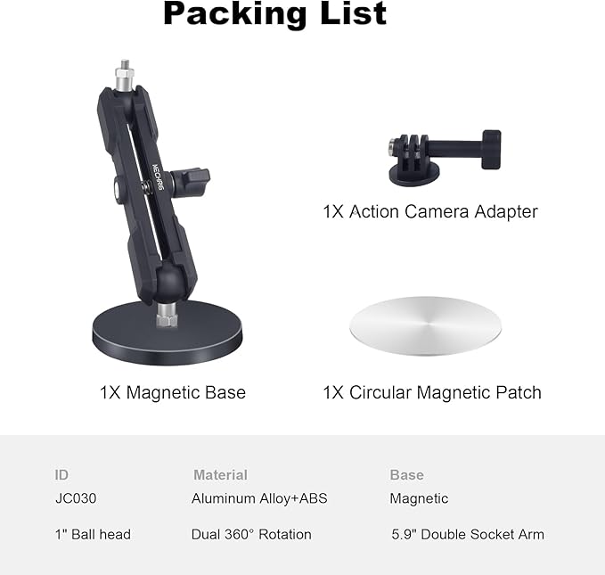 Magnetic Camera Mount for Action Camera, 12 Strong Magnet Base - Image 8