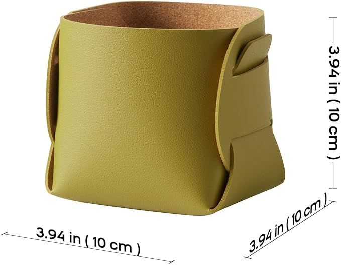 HOMIEAZICOZI 2-Pack Cork Leather Desk Accessories Storage - Image 3