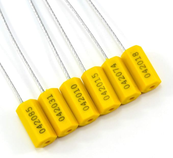 Leadseals 50 Security Cable Seals Numbered Security Tags Tamper Proof Tags Pull - Image 7