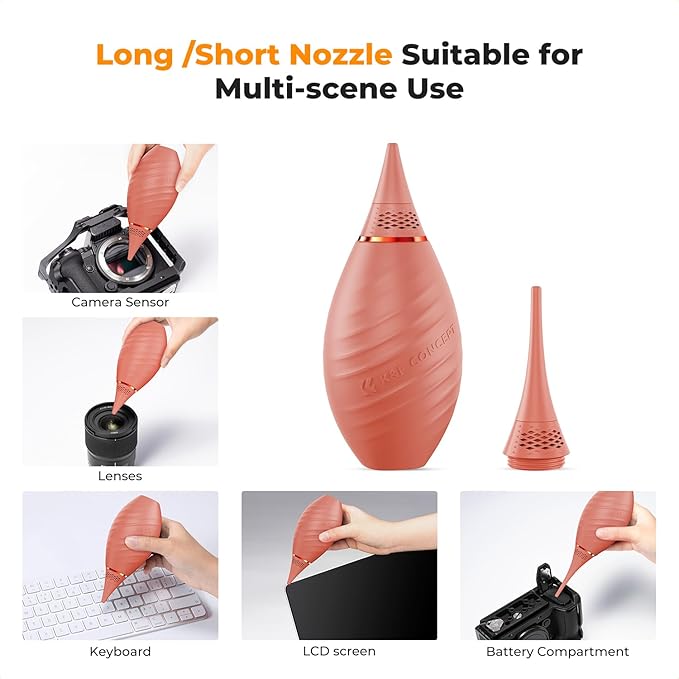 K&F CONCEPT Air Blower, with Long Nozzle/Short Nozzle Switch Design, Single Air - Image 8