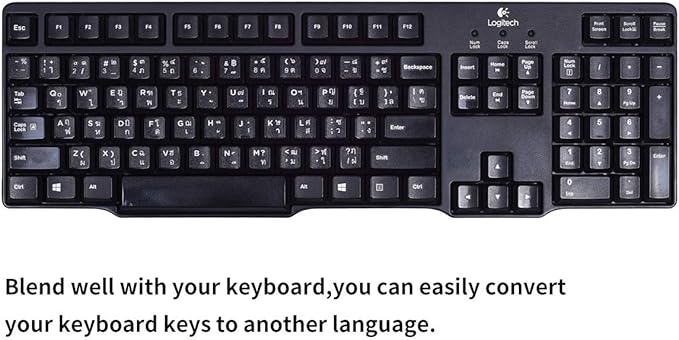 2PCS Thai-English Keyboard Letters Replacement Stickers - Image 5