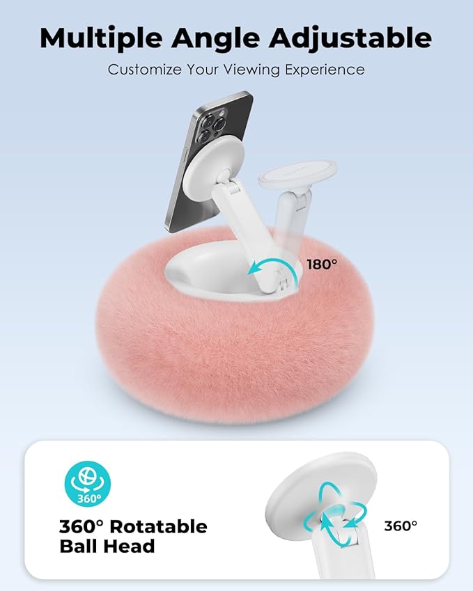 Viozon Phone Holder for Bed, Magnetic Pillow Stand, Compatible - Image 3