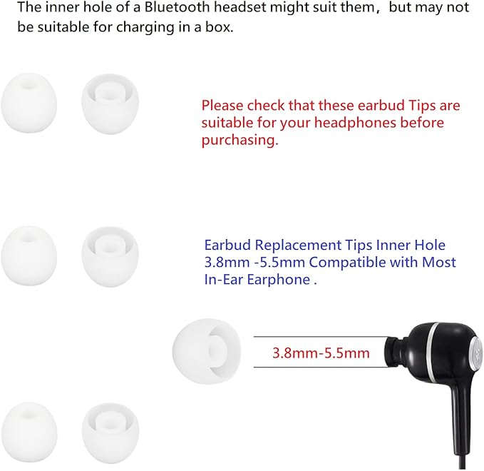 36 Pieces Small Earbud Tips Soft and Comfortable Silicone Earbud Tips Ear Bud - Image 3