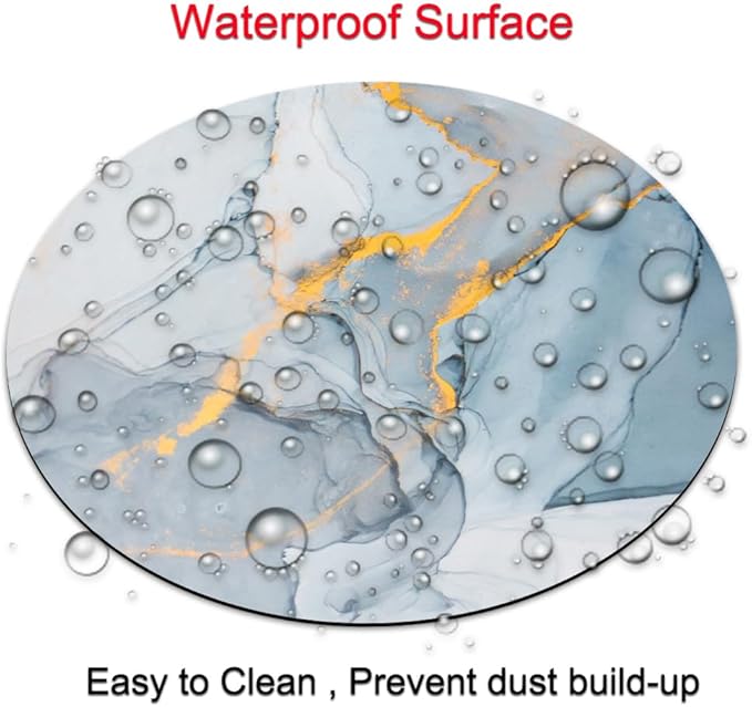 Modern Marbling Round Mouse pad Customized Mousepad Non-Slip Rubber Base Mouse - Image 4