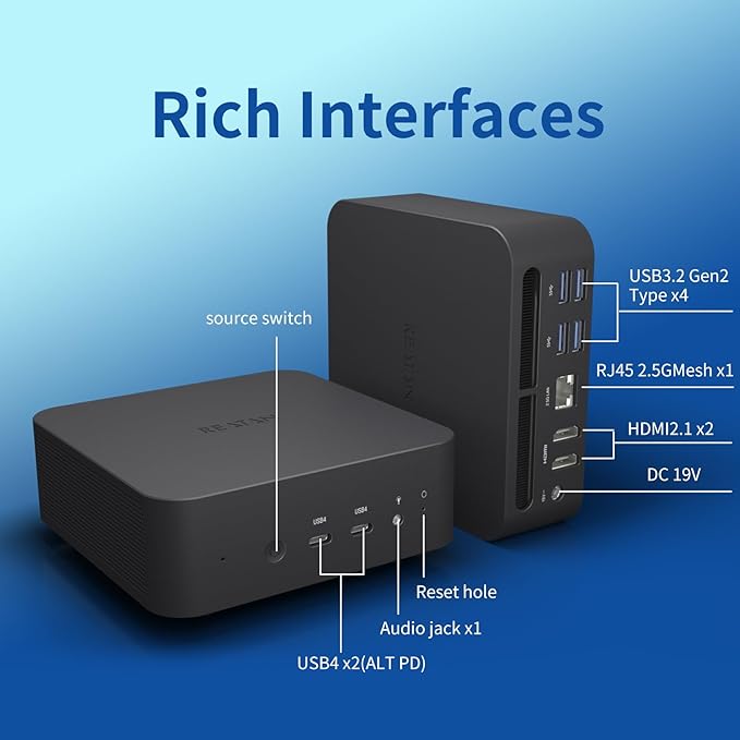 Mini Gaming PC, AMD Ryzen 9 7940HS 32GB DDR5 1TB SSD 5600 MHz, Alloy 9 Desktop - Image 5
