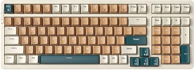 Wireless Mechanical Keyboard, Triple Mode 2.4G/USB-C/BT Gaming Keyboards 100 by Merdia