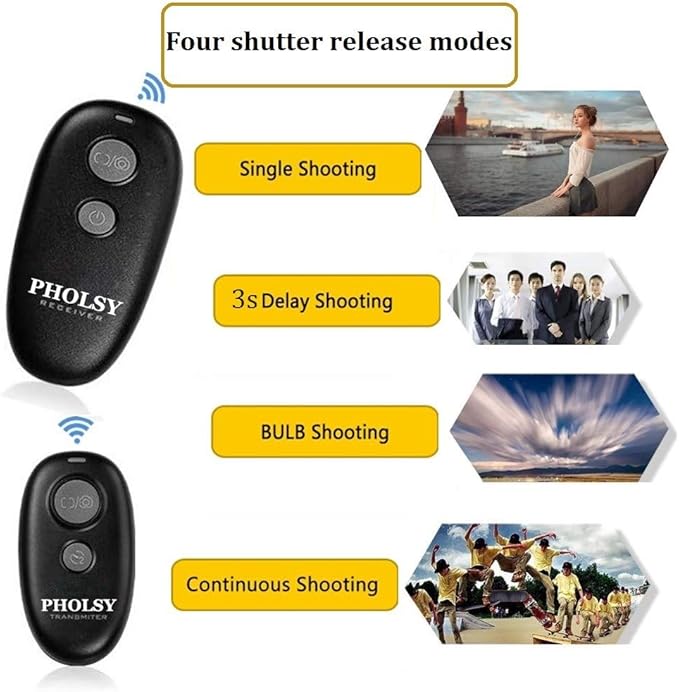 PHOLSY Wireless Shutter Release Camera Remote Control - Image 2