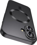 Magnetic for iPhone 16 Plus Case Slim Soft Silicone Bumper Shockproof Metallic by LEKEVO
