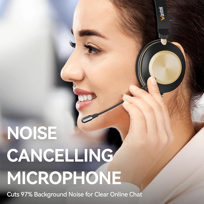 Headset with Mic, USB Headset with Microphone, Computer Headset with Noise - Image 3