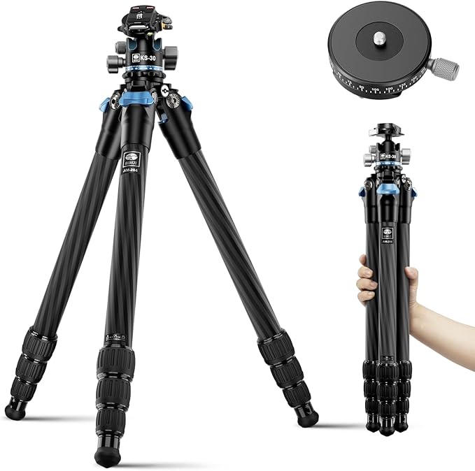 SIRUI Carbon Fiber Camera Tripod, 50.7" Professional Heavy Duty Tripod - Image 9