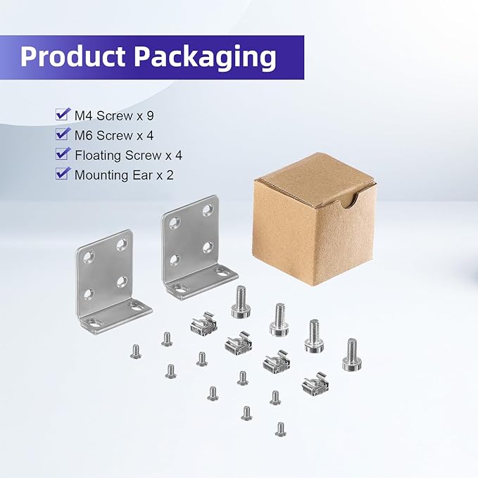 Rack Mount Kit for Ubiquiti Switch, 1U Rack Ears for Ubiquiti 16/24/48 Series - Image 4