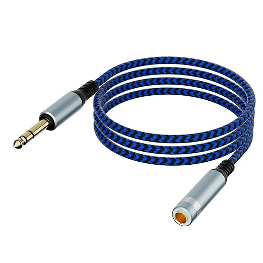 LDKCOK 1/4 inch TRS Extension Cable 6ft, 1/4" Male to Female Stereo Headphone by LDKCOK