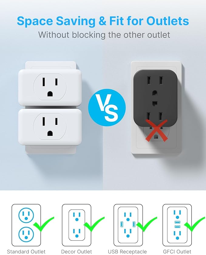 Multi Plug Outlet Extender, VINTAR 3 Outlet Adapter, Grounded Wall Tap Adapter - Image 4