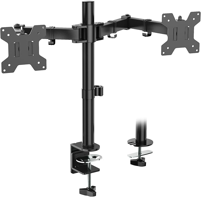 WALI Dual Monitor Stand for 13-27 inch Screens, Dual Monitor Mounts for 2 by WALI