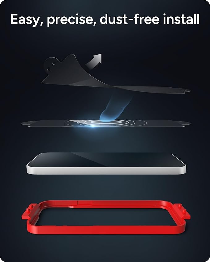 ZAGG InvisibleShield Glass Elite Privacy iPhone 15 Pro Max Screen Protector - Image 8