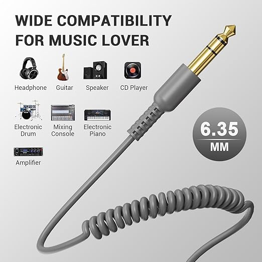 OneOdio 6.35mm to 3.5mm 6.6-9.8FT Stereo Adapter Cable Compatible - Image 4