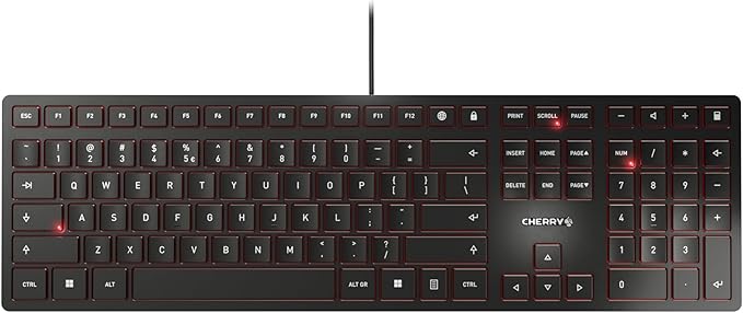CHERRY KC 6000 Slim Wired USB Keyboard Ultra-Slim Design US Layout by CHERRY