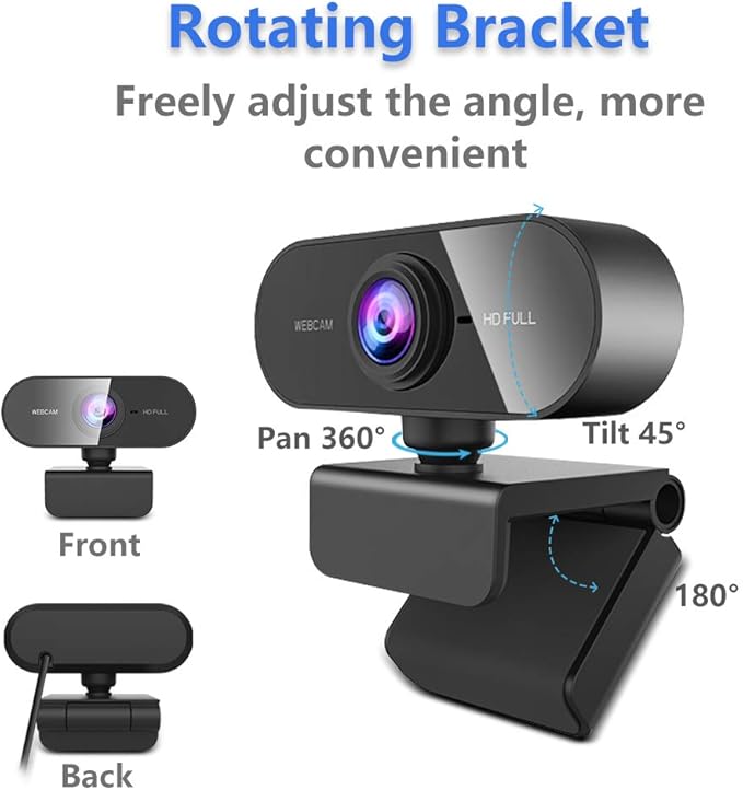 Webcam with Microphone&1080P HD Web Cam, Stand - Image 6